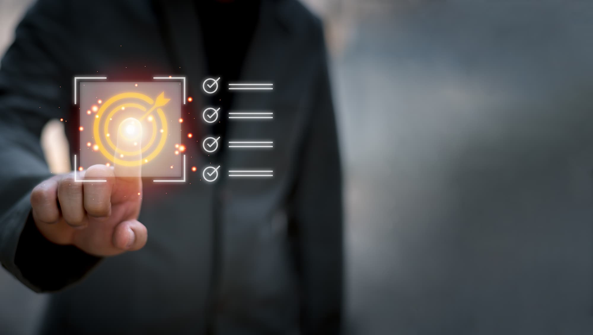 imagem mostra um investidor indicando o alvo certo.